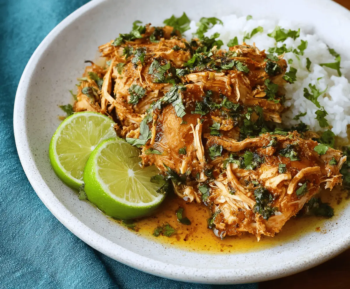 Easy Crock Pot Cilantro Lime Chicken Recipe