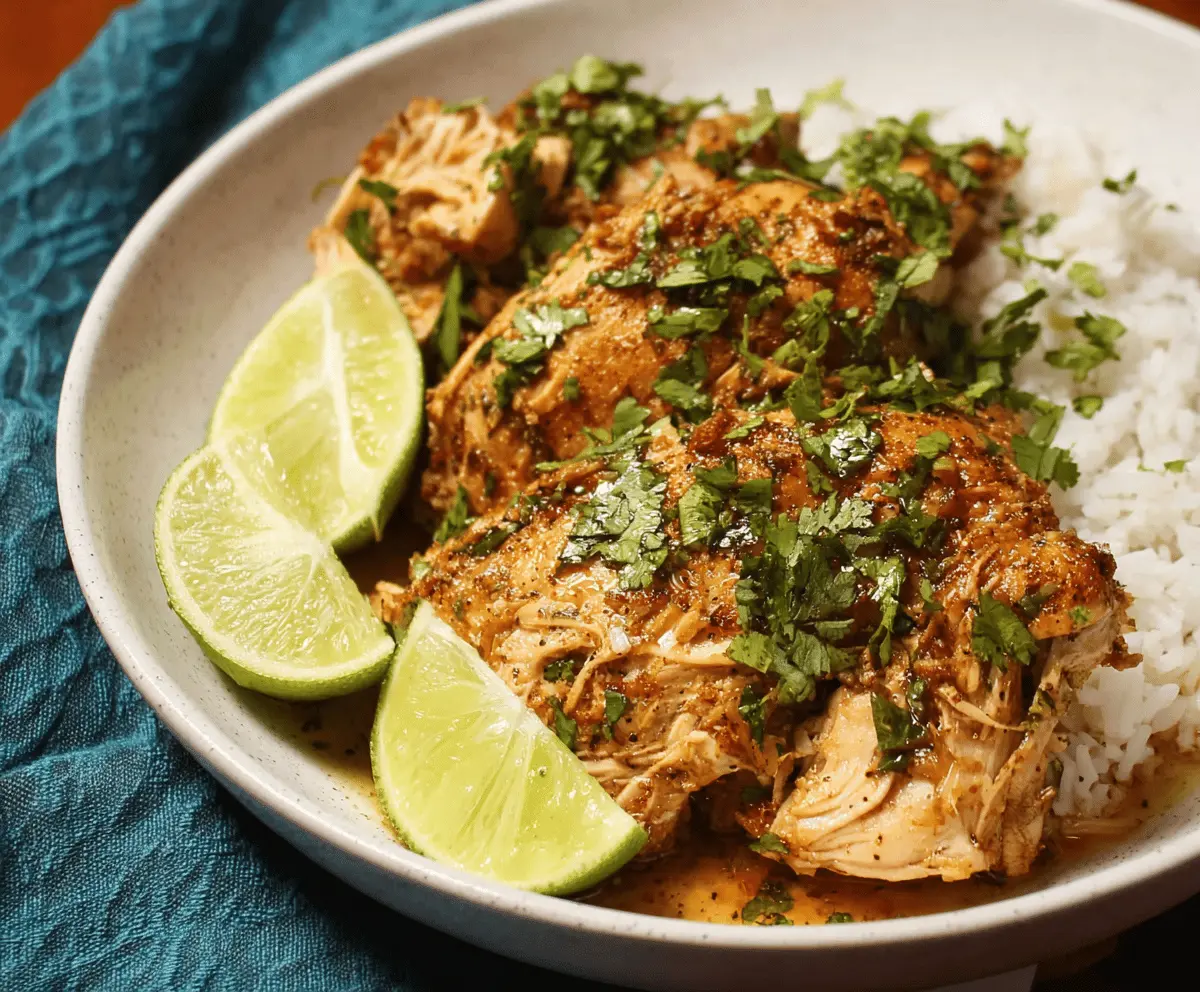 Easy Crock Pot Cilantro Lime Chicken Recipe