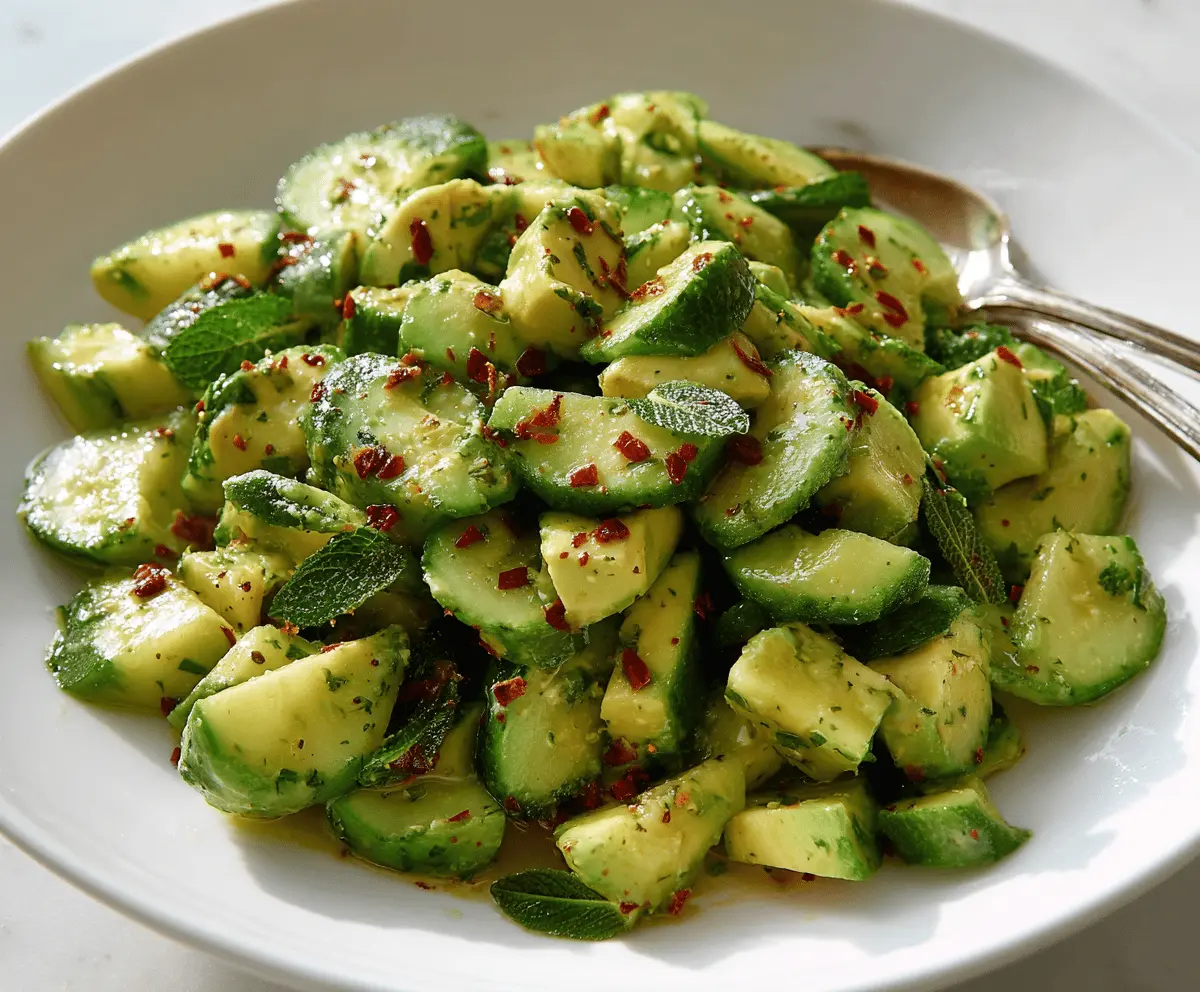 Refreshing Cucumber Avocado Salad Recipe