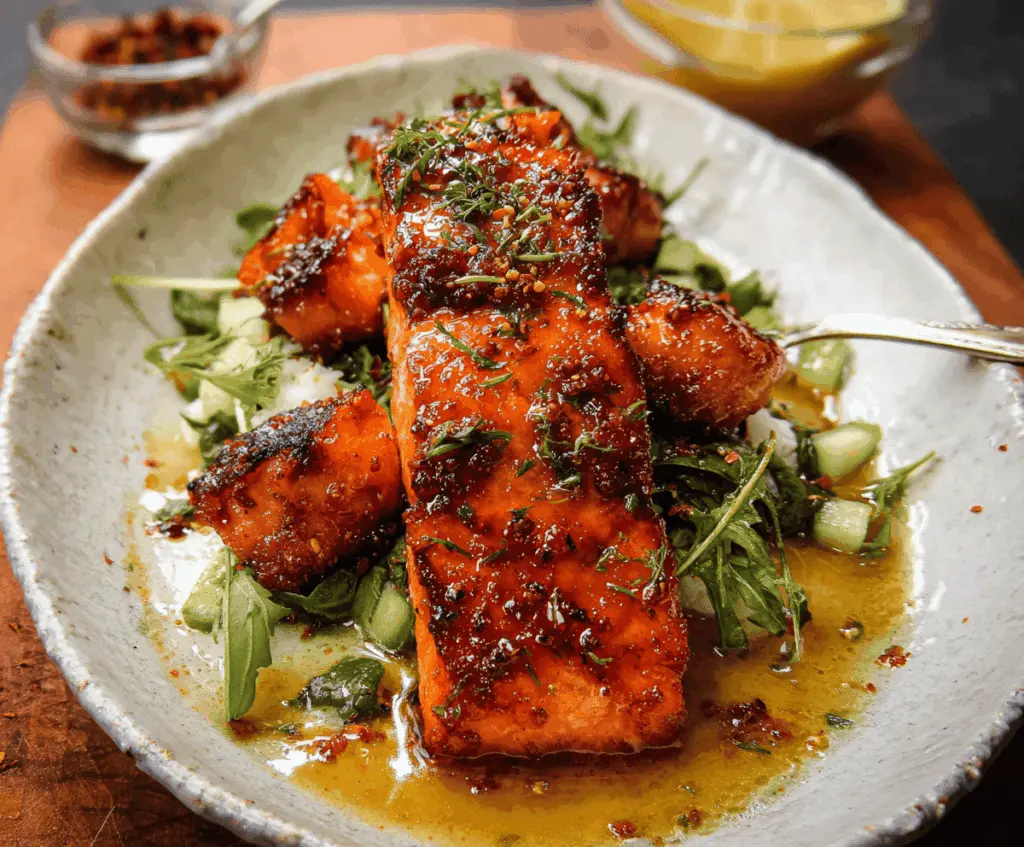 Spicy Hot Honey Salmon Recipe