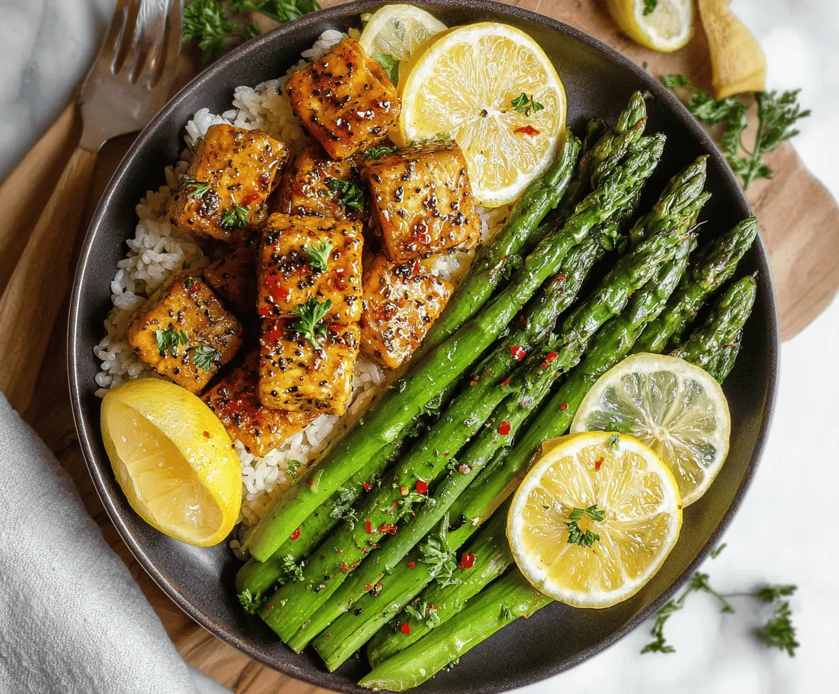 Easy Lemon Pepper Tofu and Asparagus Recipe