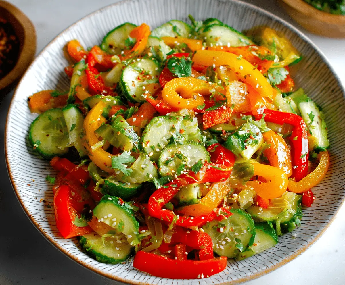 Refreshing Cucumber and Sweet Pepper Salad Recipe