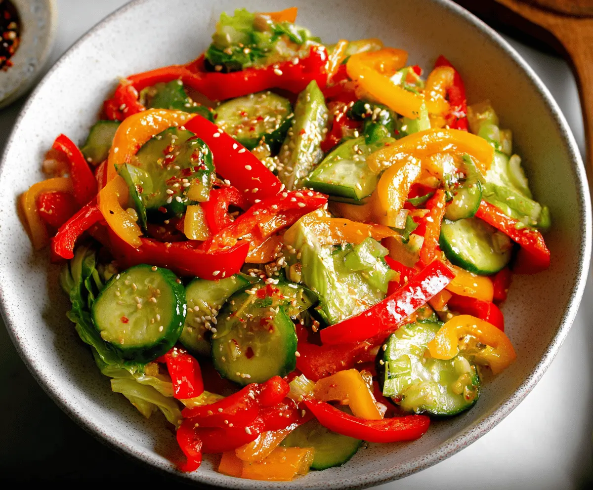 Refreshing Cucumber and Sweet Pepper Salad Recipe