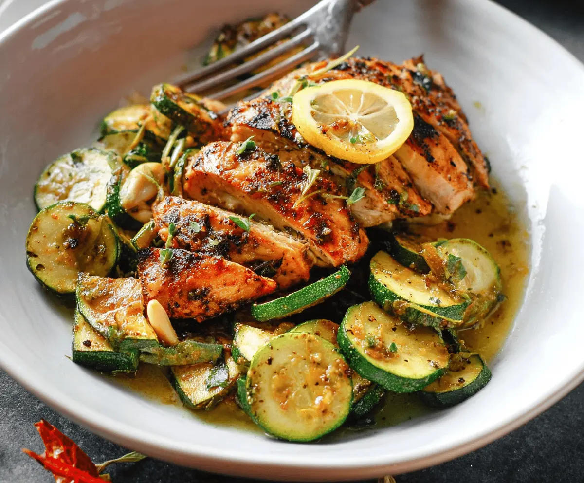 Lemon Zucchini Sauté with Flavorful Asado Chicken