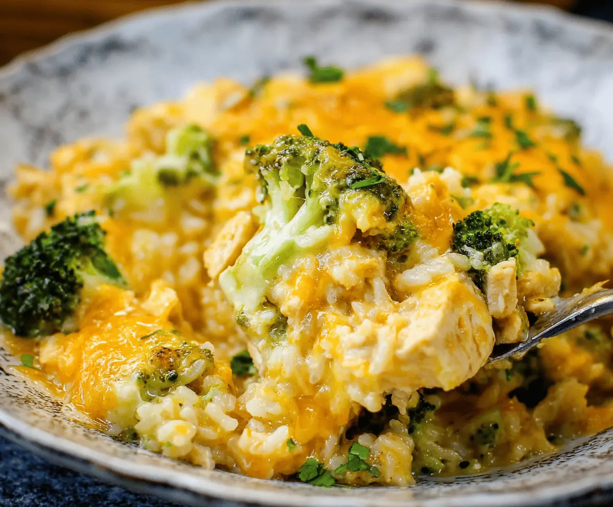 Easy Crockpot Cheesy Chicken Broccoli Rice Recipe