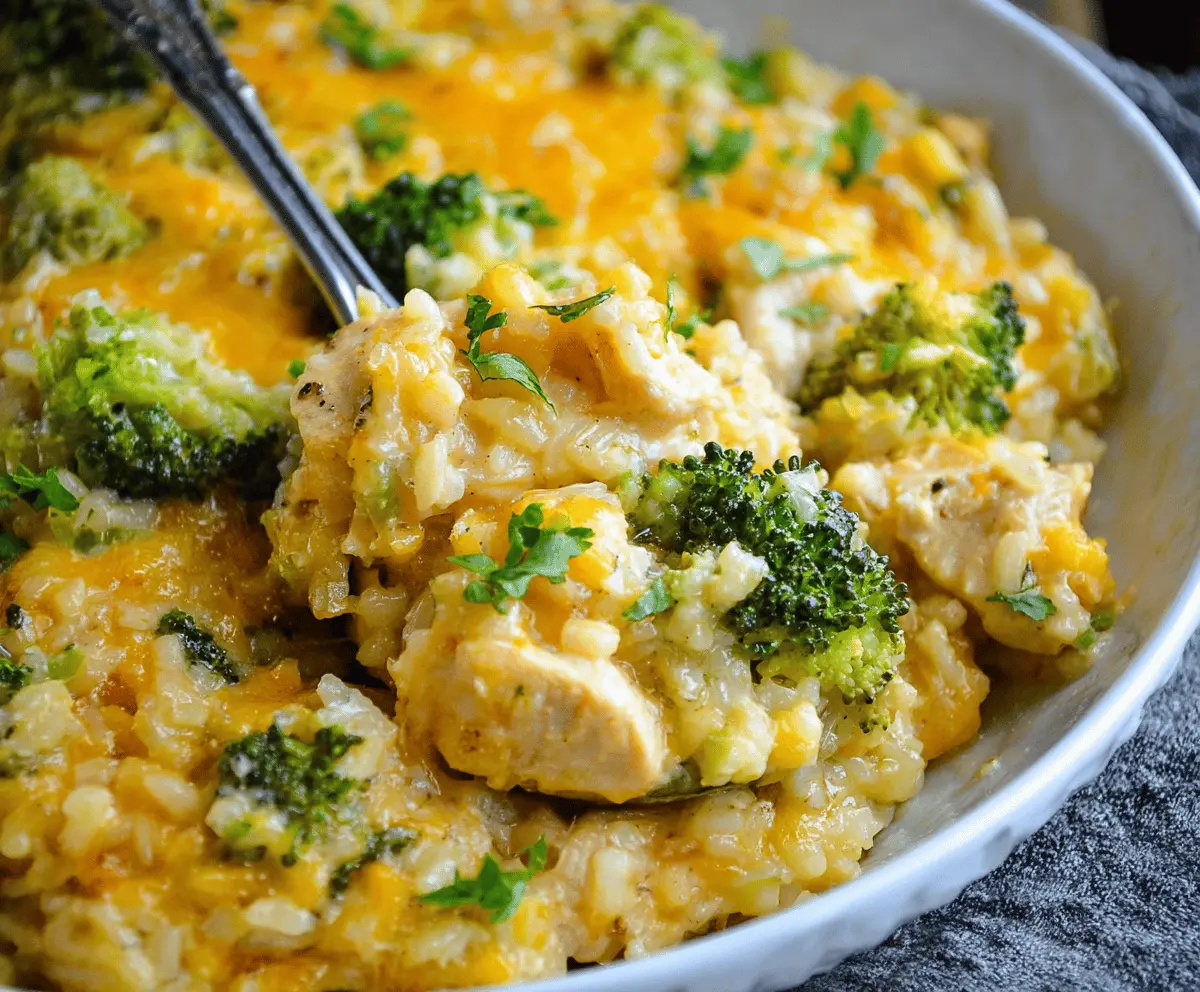Easy Crockpot Cheesy Chicken Broccoli Rice Recipe