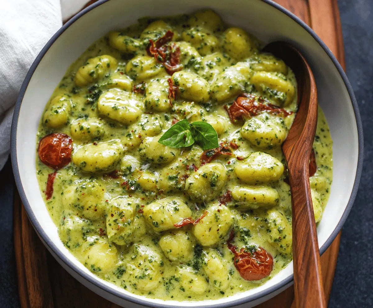 Easy Creamy Pesto Gnocchi Recipe