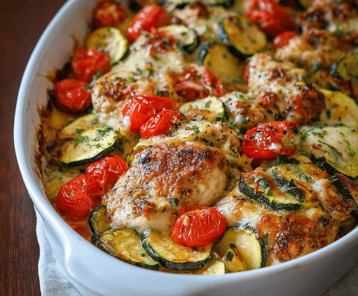 Easy Mediterranean Chicken Zucchini Bake Recipe