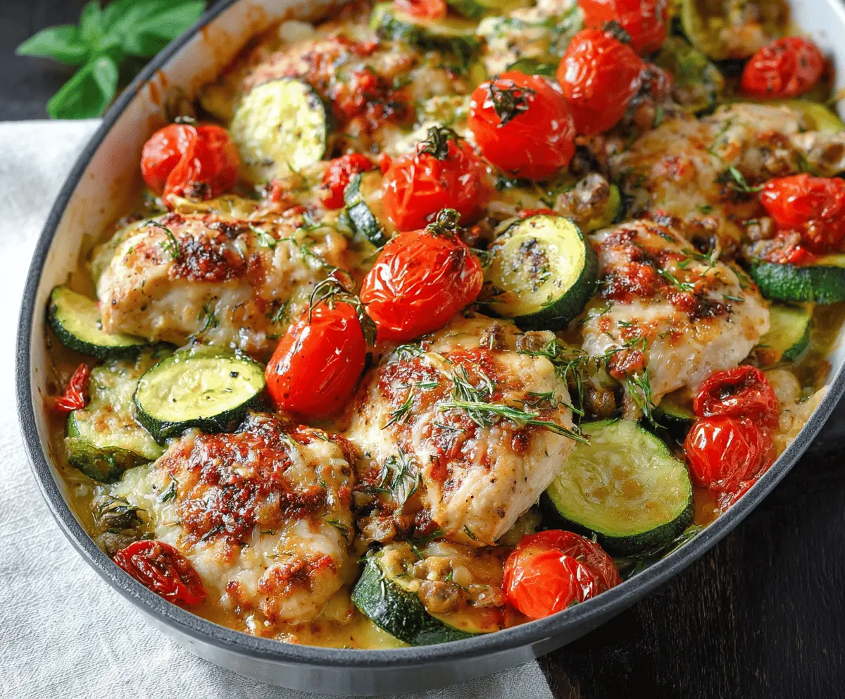 Easy Mediterranean Chicken Zucchini Bake Recipe