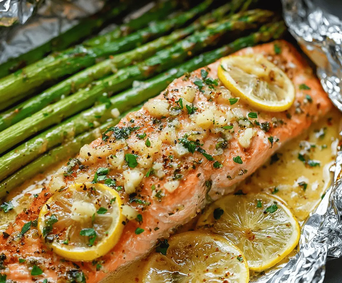 Easy Lemon Garlic Butter Baked Salmon In Foil