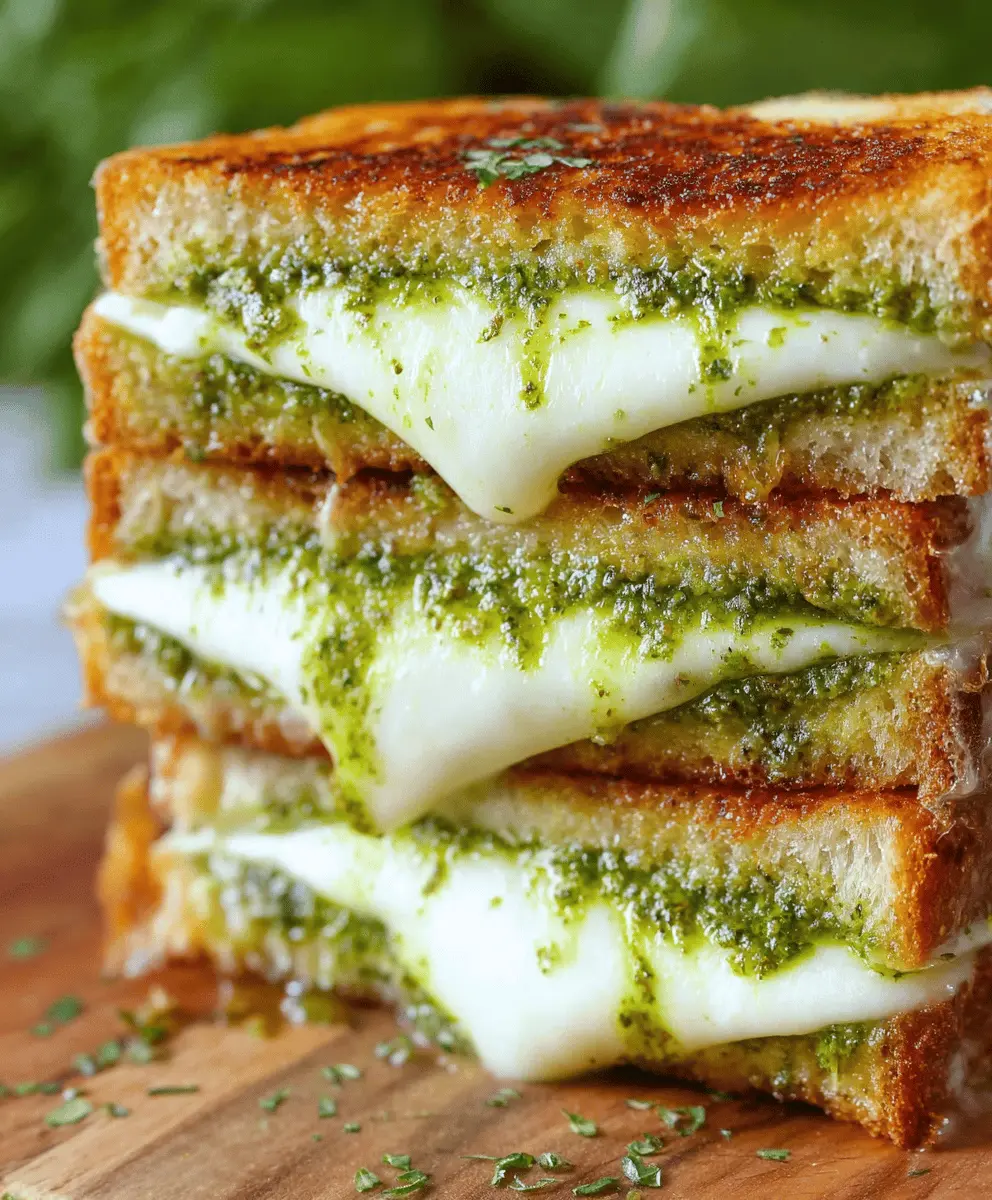 Pesto Mozzarella Grilled Cheese Recipe