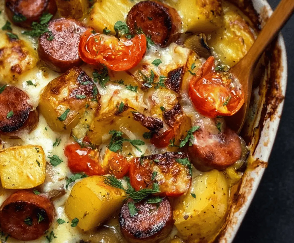 Smoked Sausage And Potato Bake