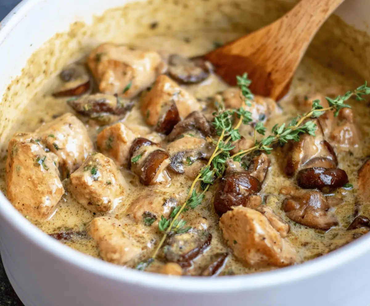 Creamy Chicken and Mushroom Stew