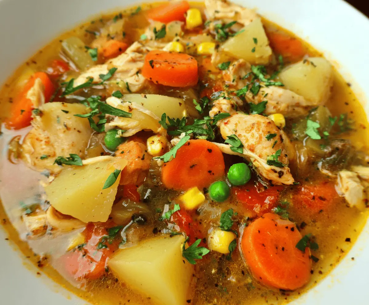 Hearty Chicken Stew with Fresh Vegetables