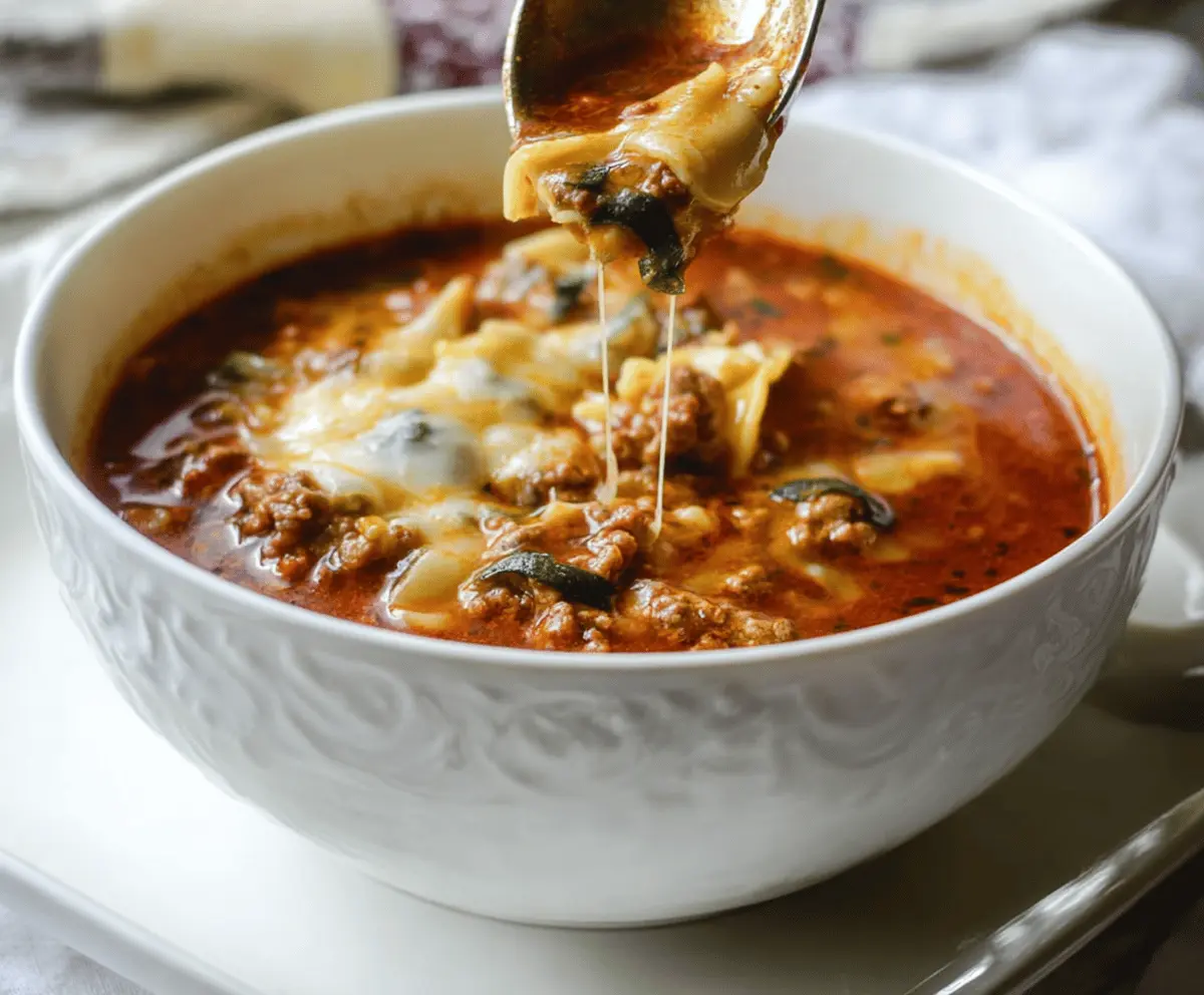 High Protein Lasagna Soup