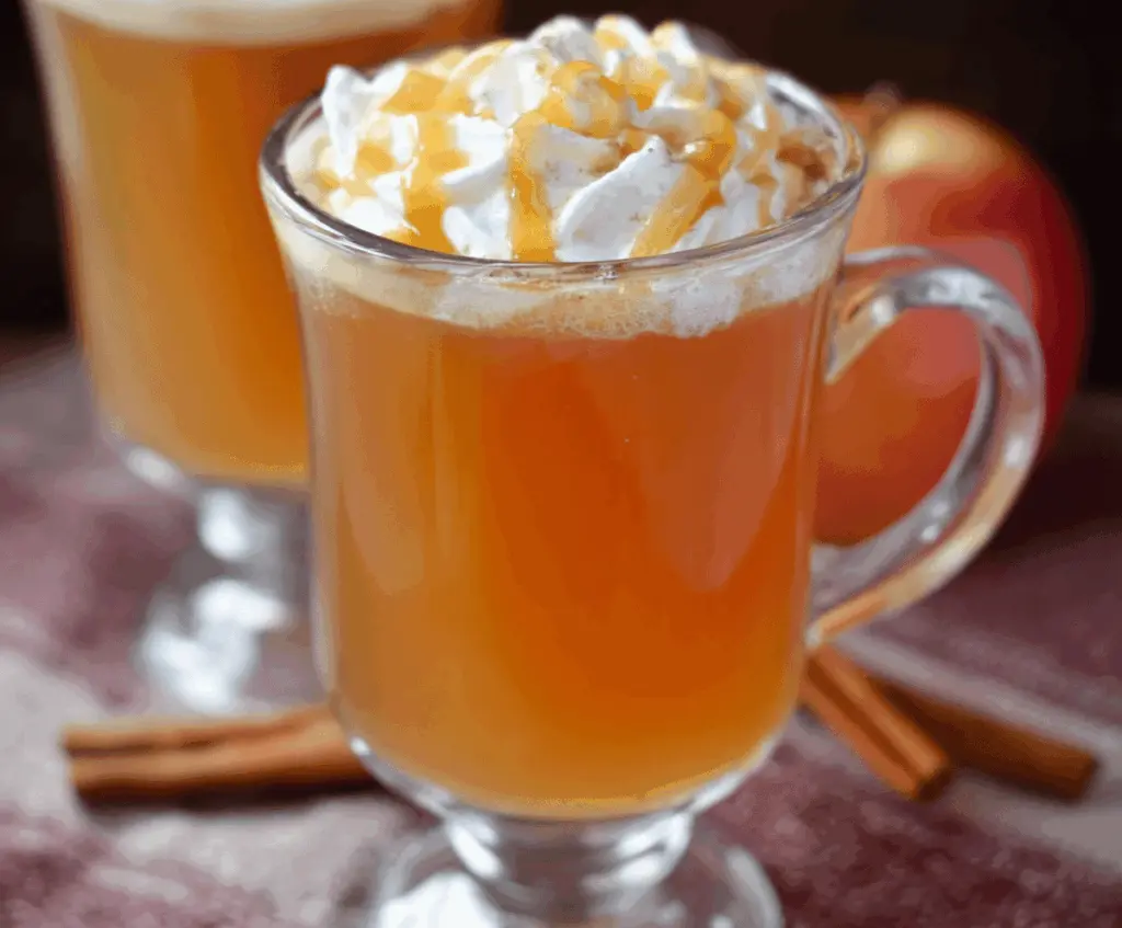 Warm, inviting mug of homemade hot mulled apple cider garnished with cinnamon sticks and orange slices, perfect for cozy winter evenings.