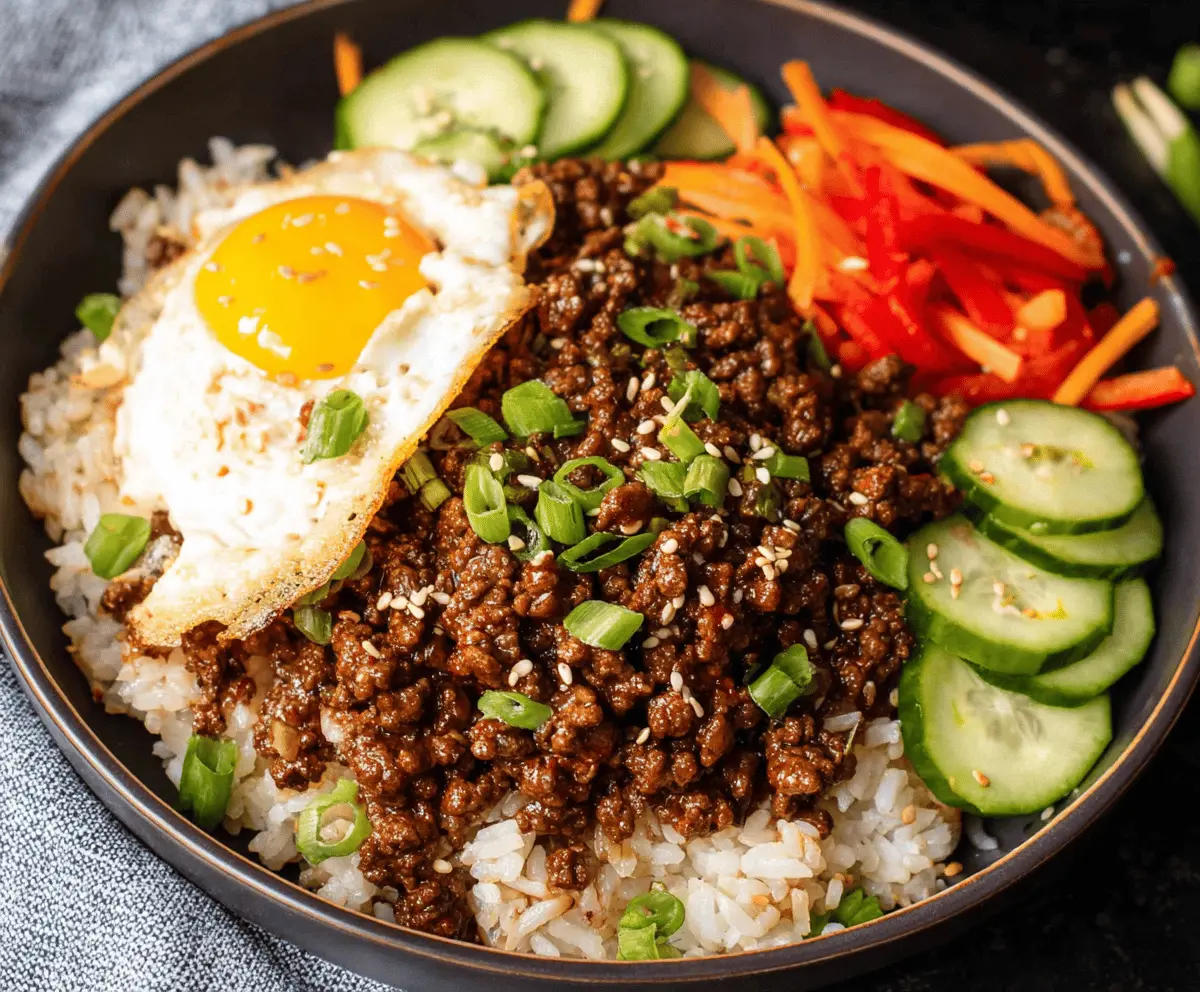 Korean Ground Beef Bowls