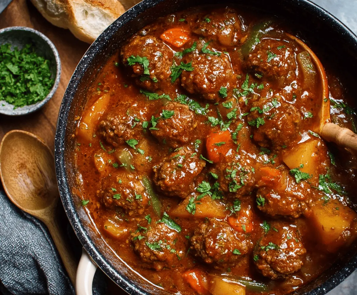 One-Pot Meatball Stew