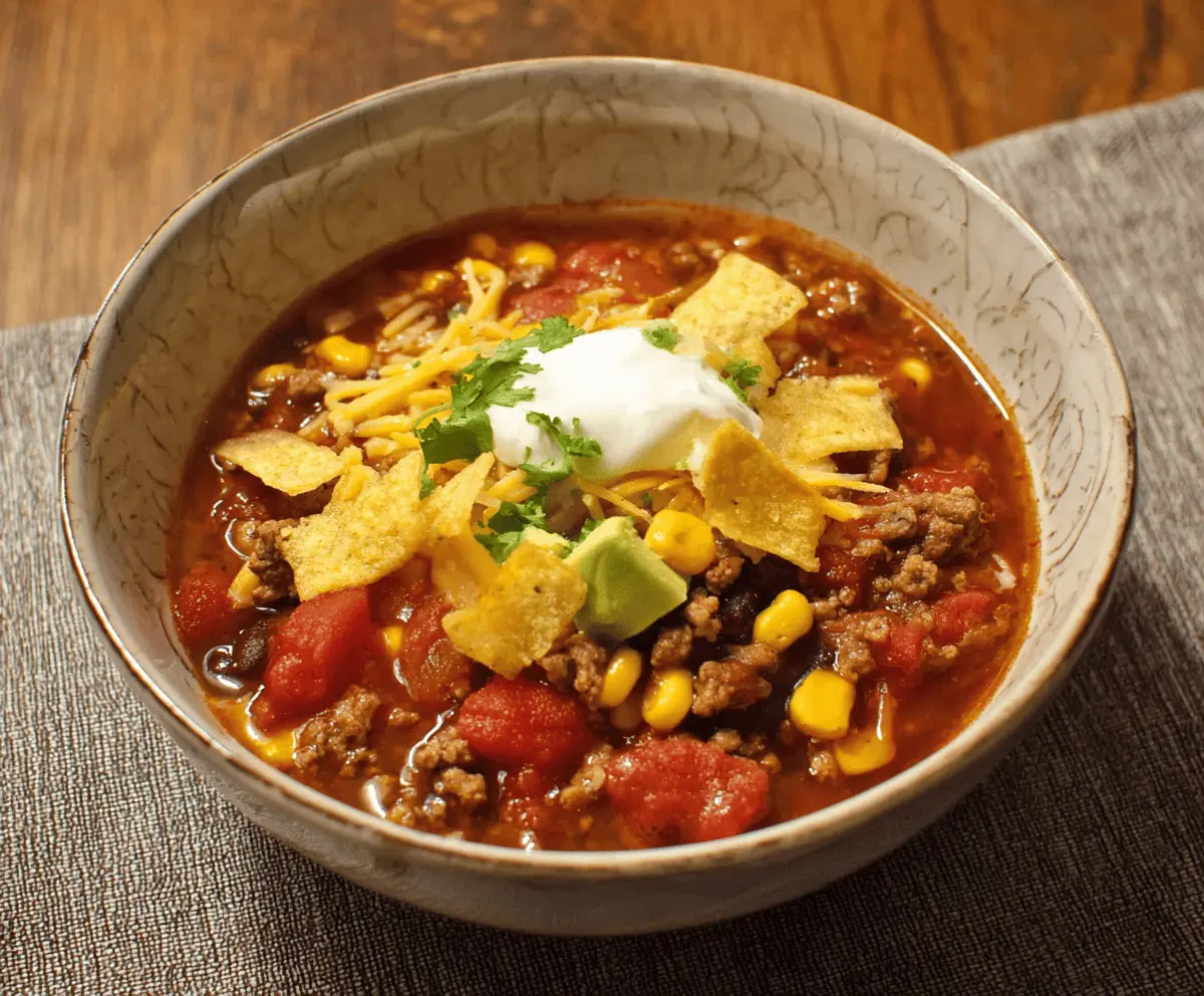 Slow Cooker Taco Soup