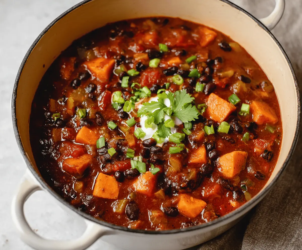Sweet Potato Black Bean Chili