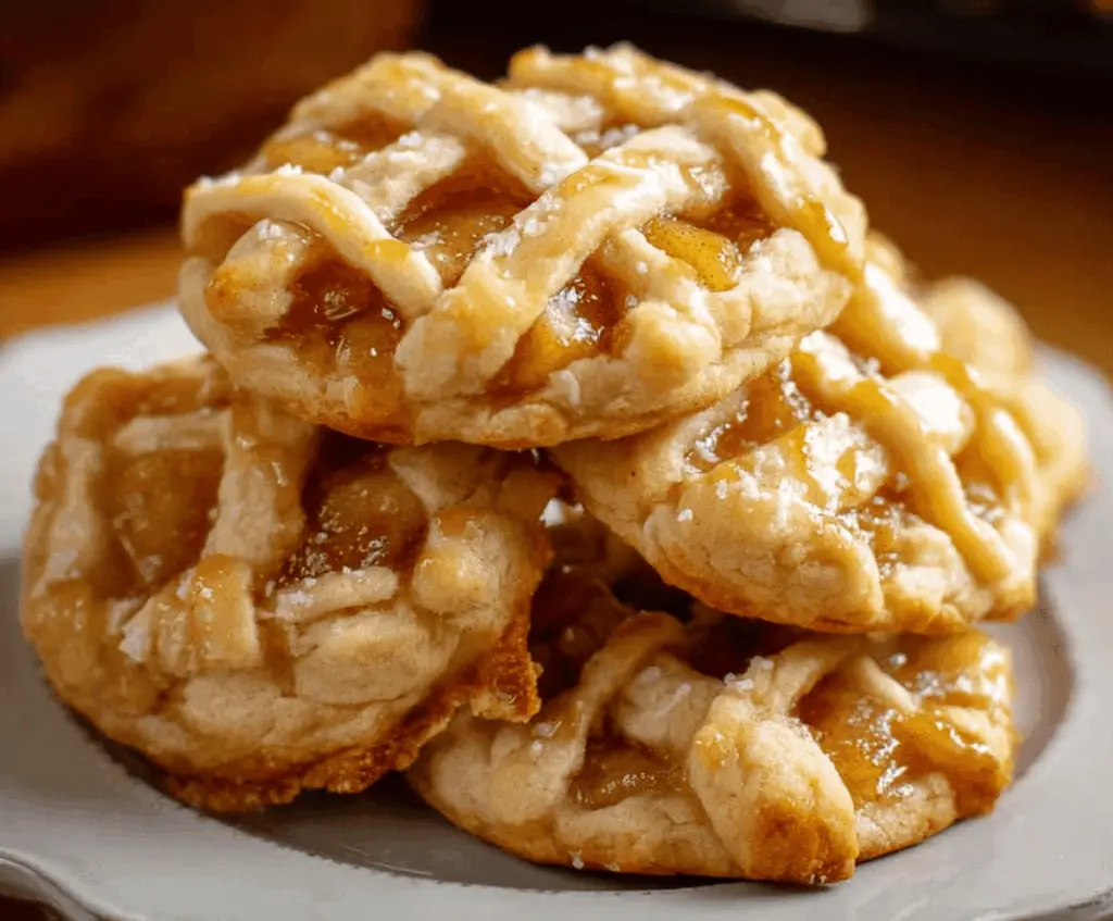 Delicious homemade apple pie cookies with golden crust and cinnamon-spiced apple filling, perfect for a sweet treat