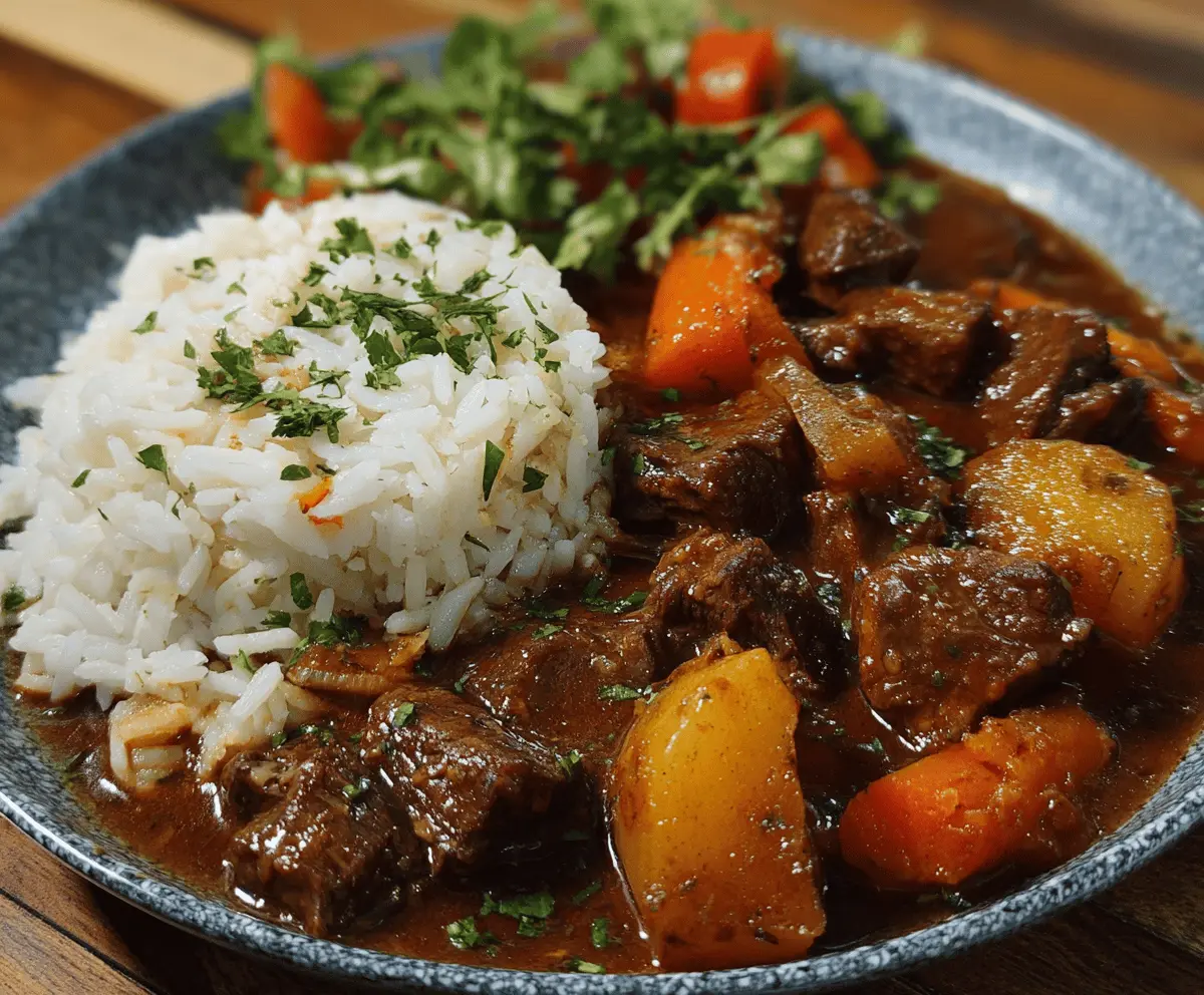 Best Beef Stew and Rice