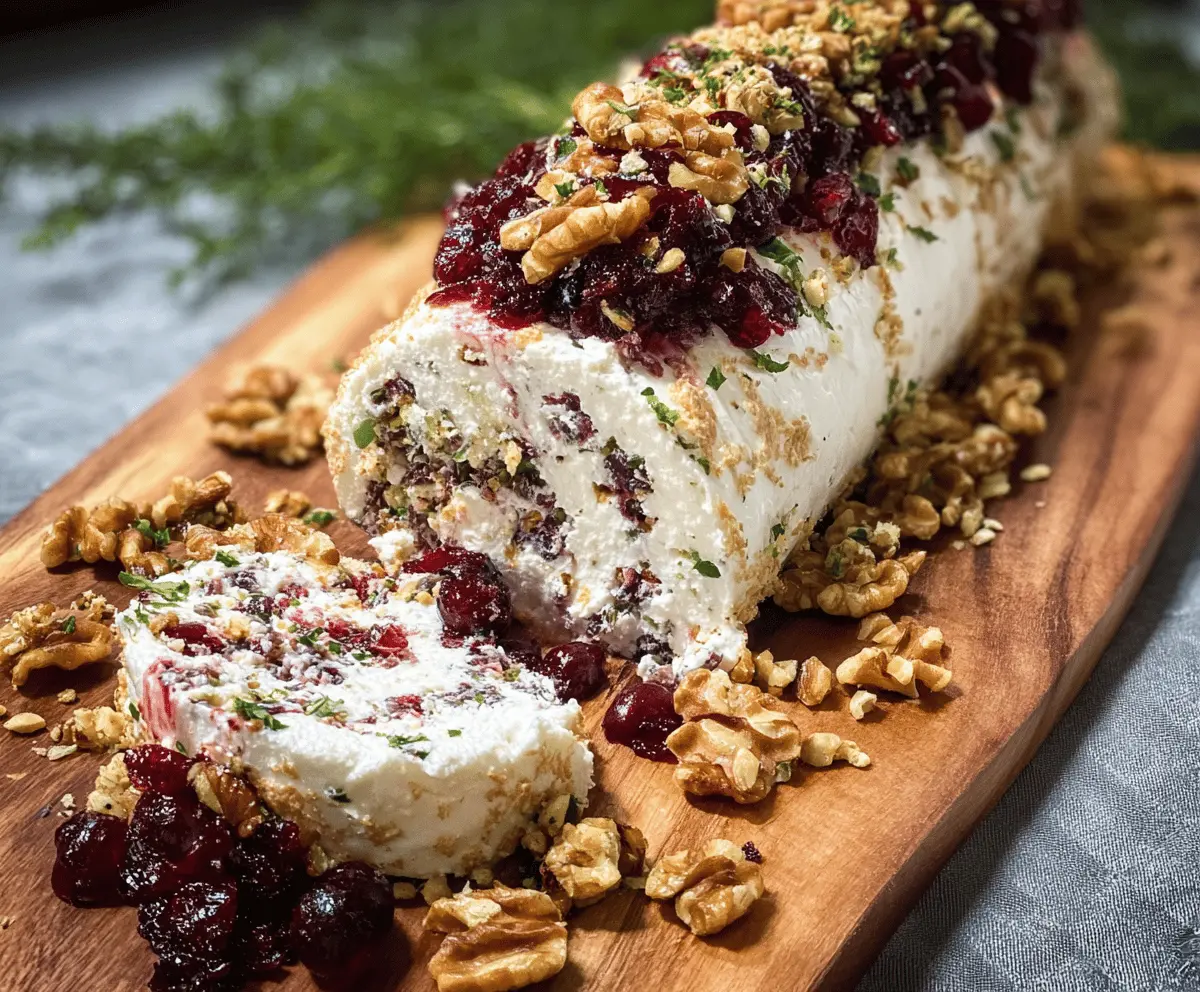 Cranberry Walnut Cheese Log