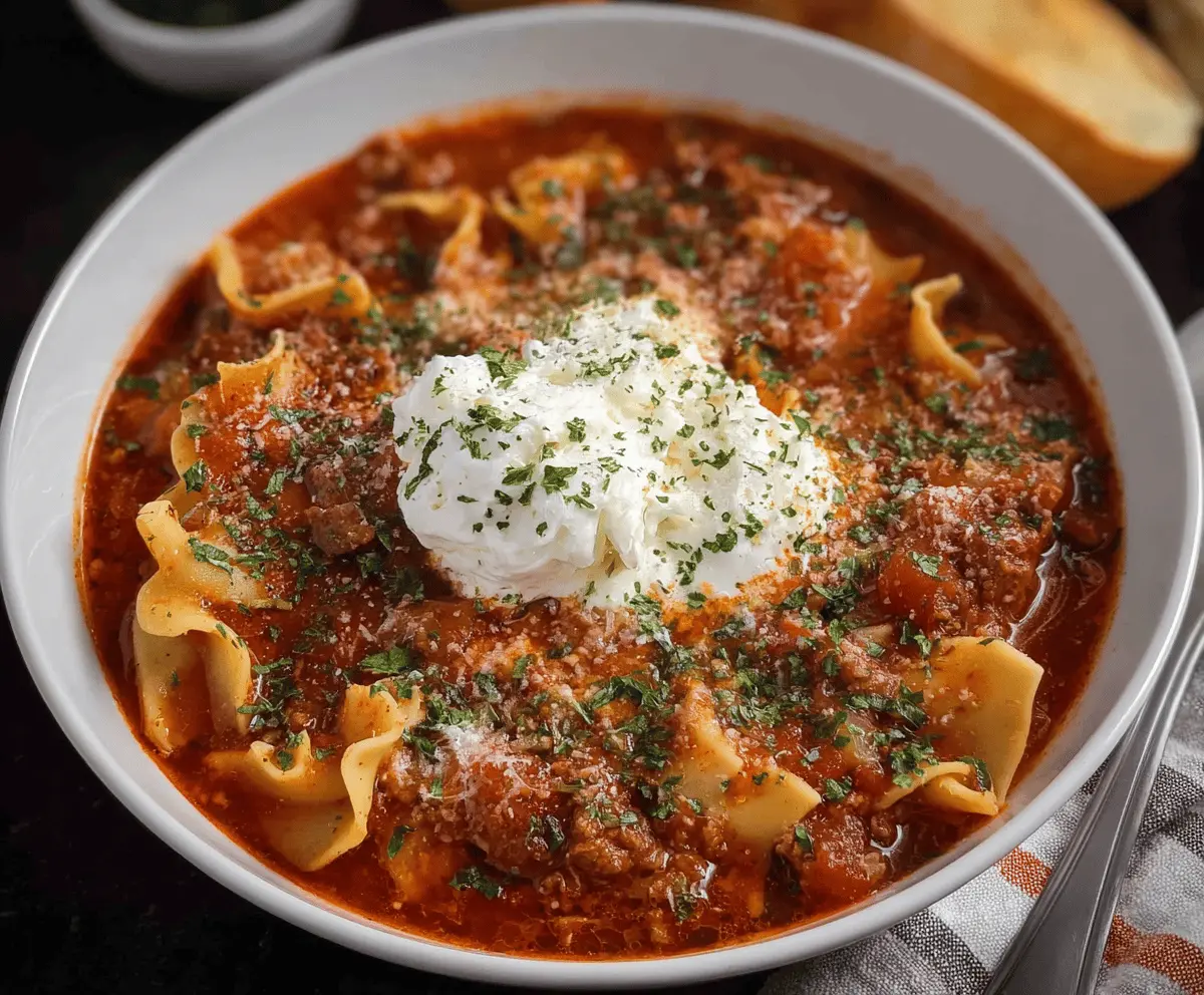 Crockpot Lasagna Soup Recipe