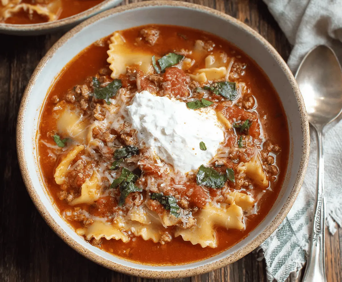 Gluten-Free Lasagna Soup