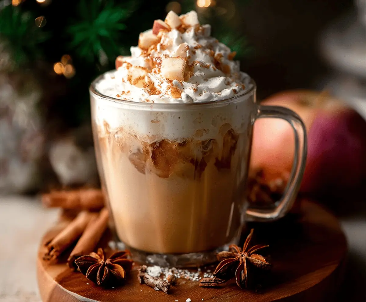 Iced Apple Crisp Cream Chai Latte