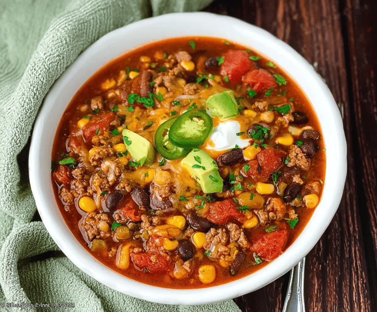 Instant Pot Loaded Taco Soup