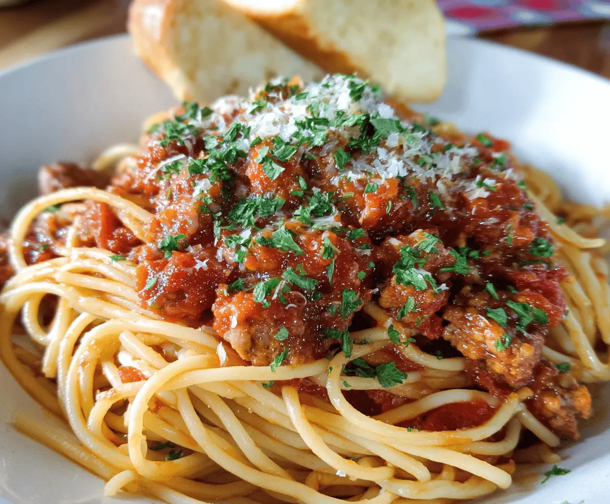 Italian Sausage Spaghetti