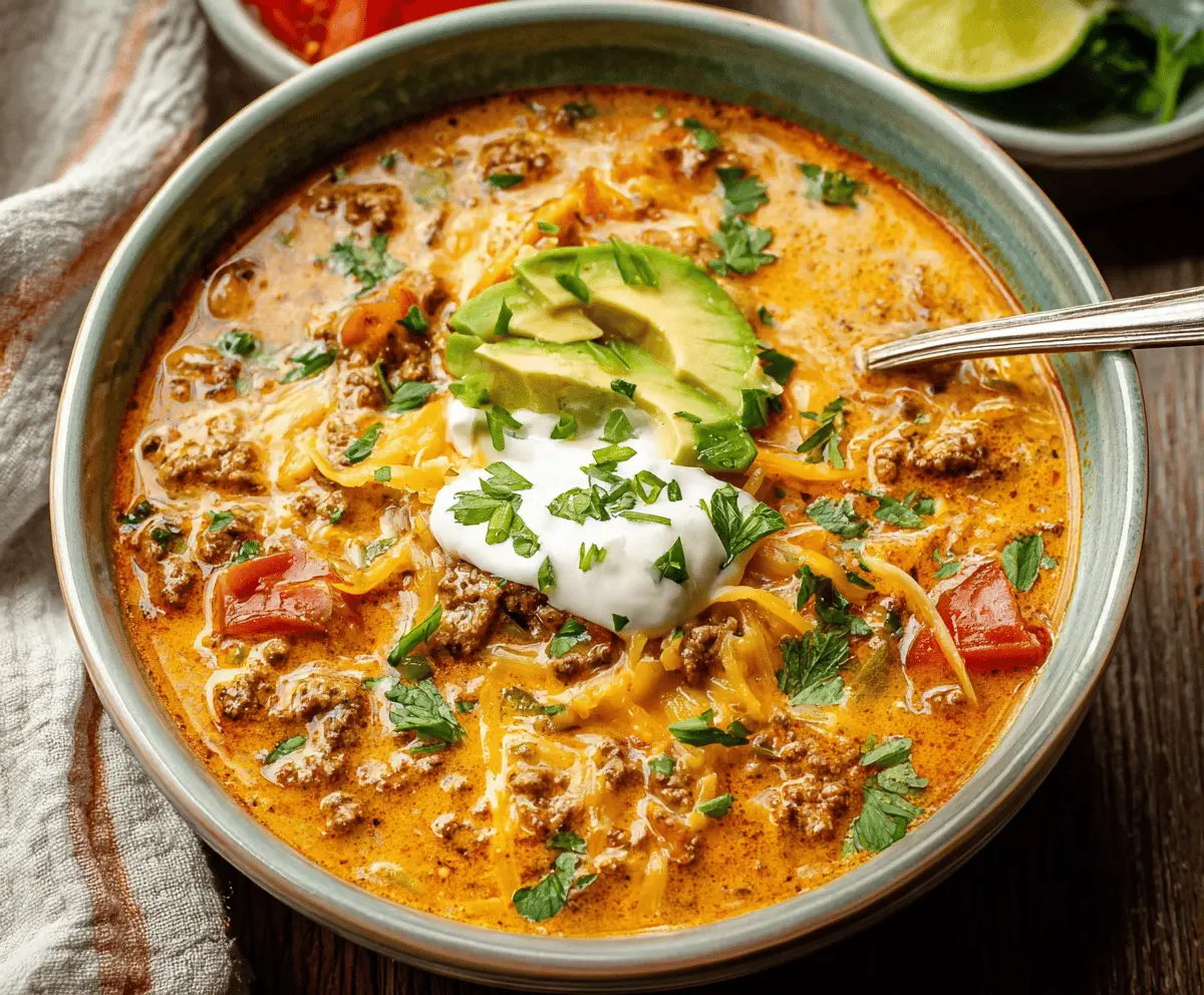 Keto Taco Soup
