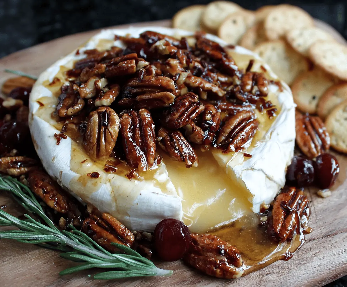 Maple Pecan Baked Brie