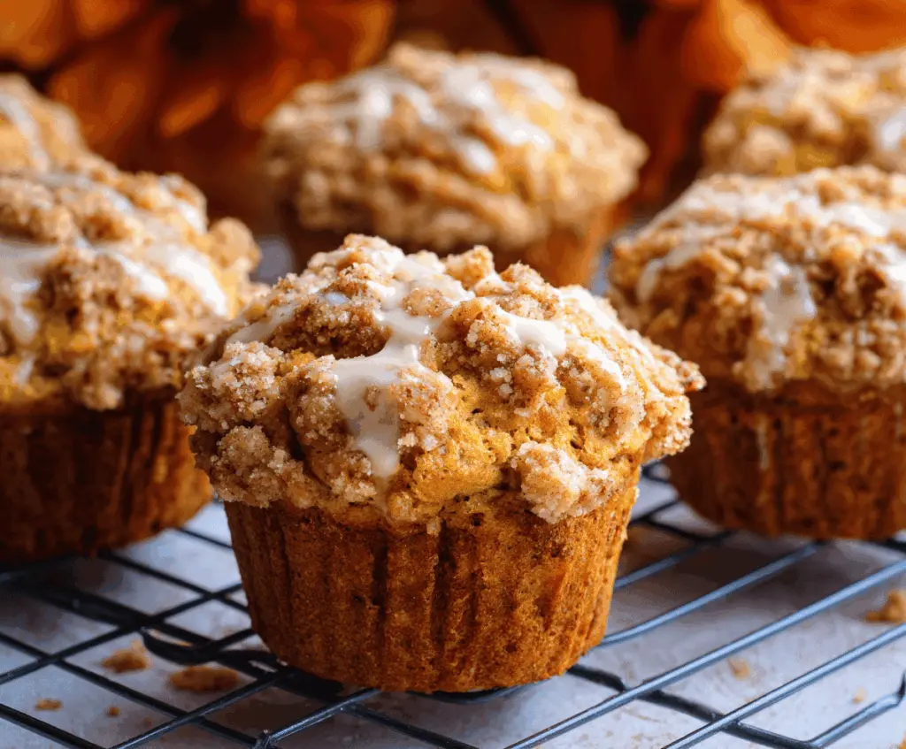 Delicious Pumpkin Apple Streusel Muffins with golden crust and sweet crumb topping, perfect for fall breakfast or snack.