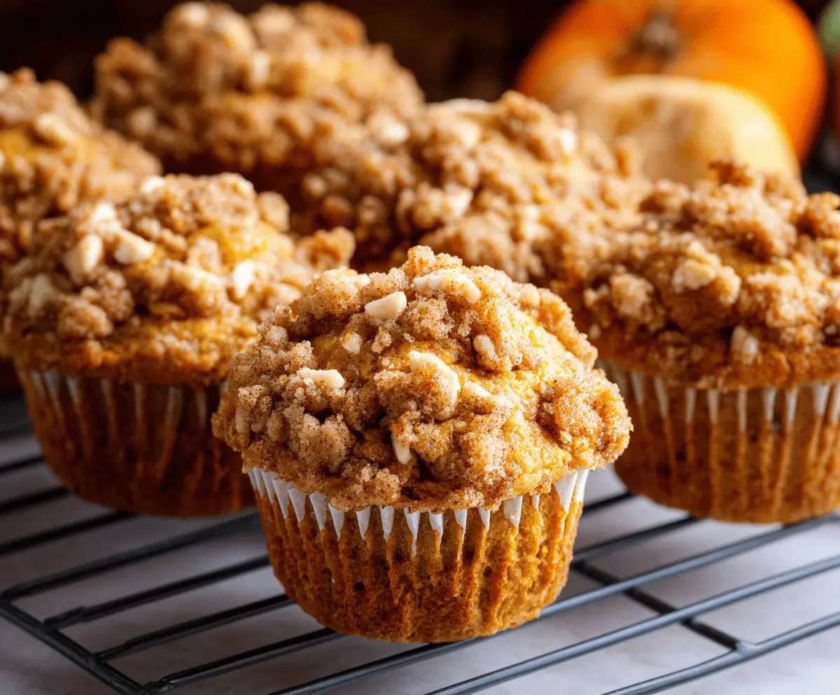 Pumpkin Apple Streusel Muffins 