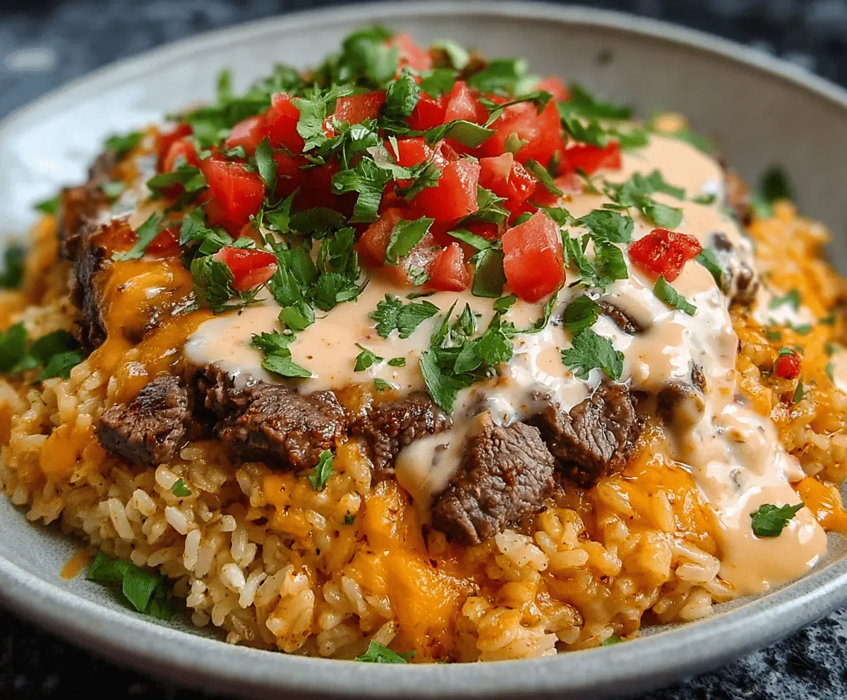 Steak Queso Rice