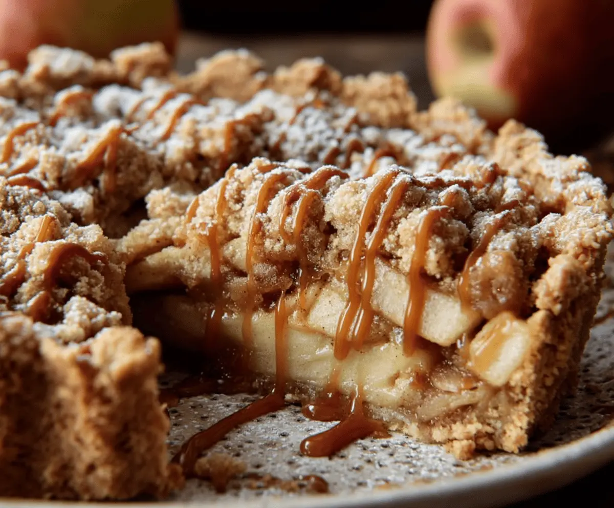 Toffee Apple Crumble Pie