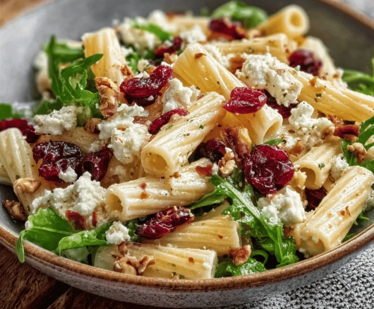 Easy Feta Cranberry Rigatoni Salad Recipe – Fresh & Delicious