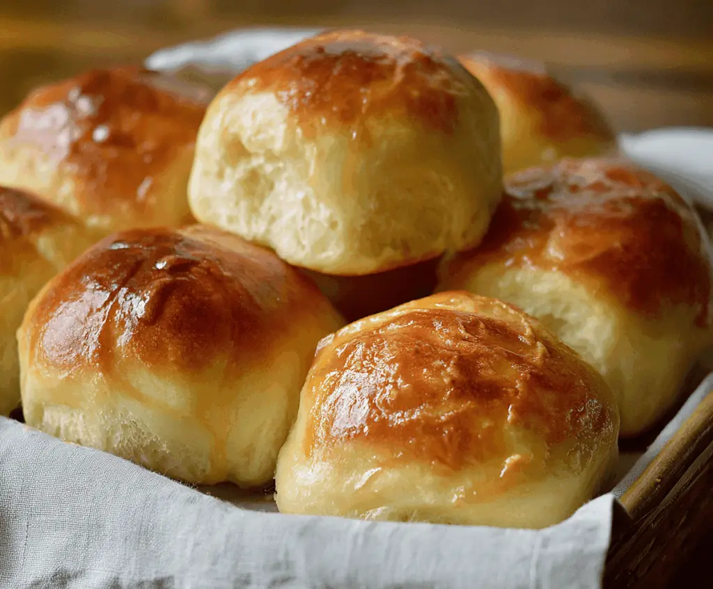 Flaky homemade buttermilk dinner rolls perfect for Thanksgiving feast