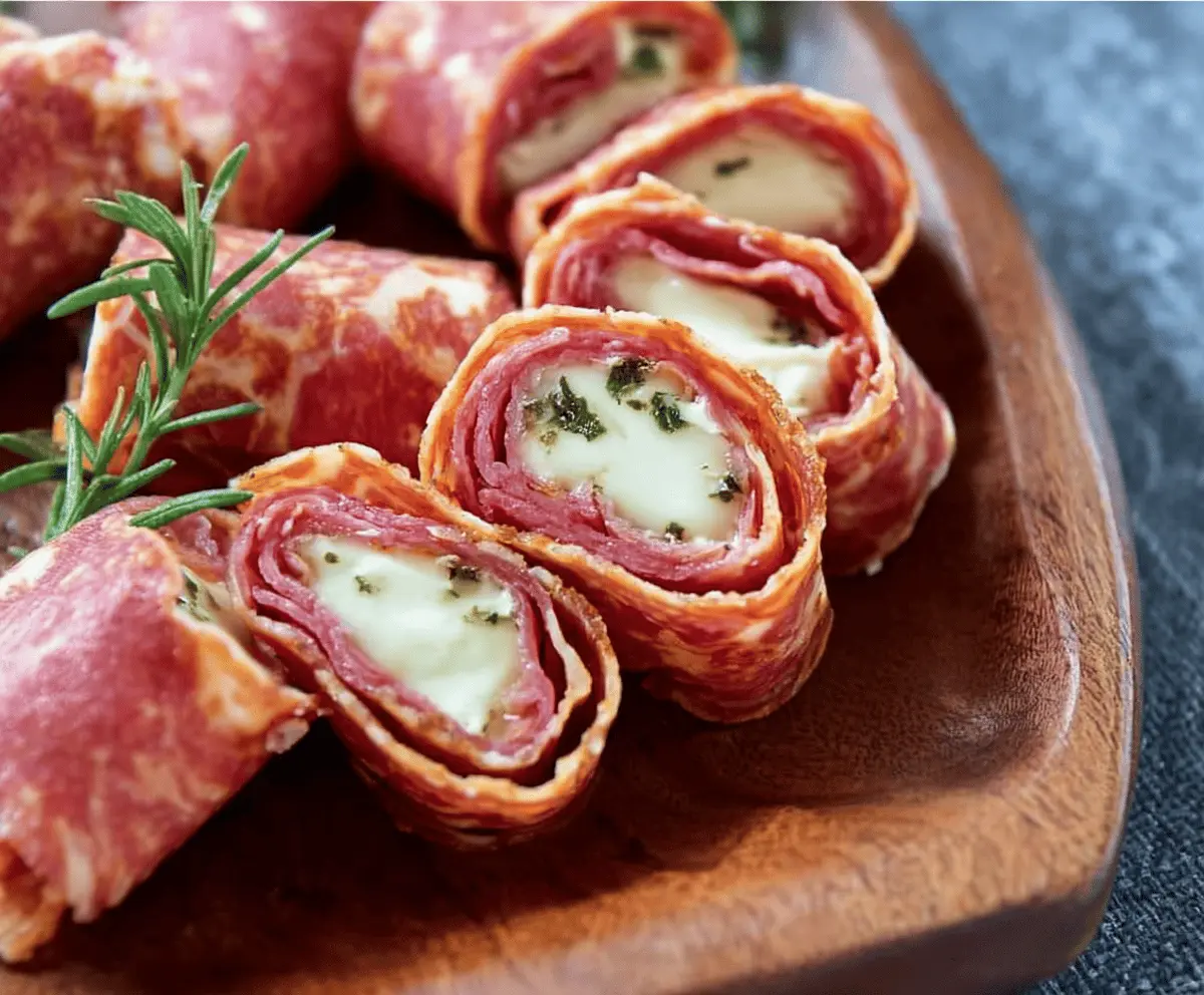 Easy Keto Salami Roll-Ups Snack