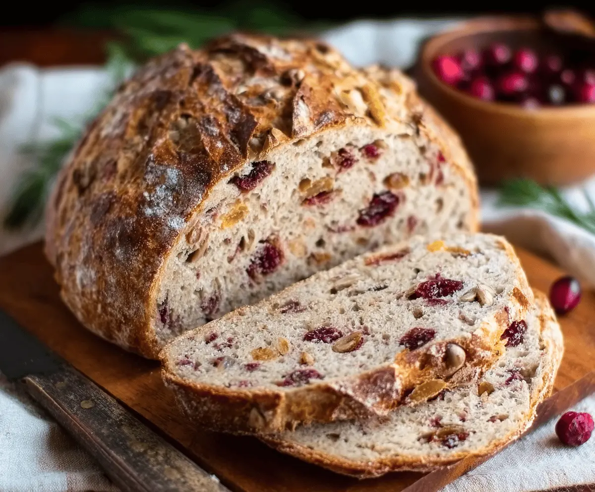 No-Knead Cranberry Walnut Bread Recipe - Easy & Delicious Homemade Bread