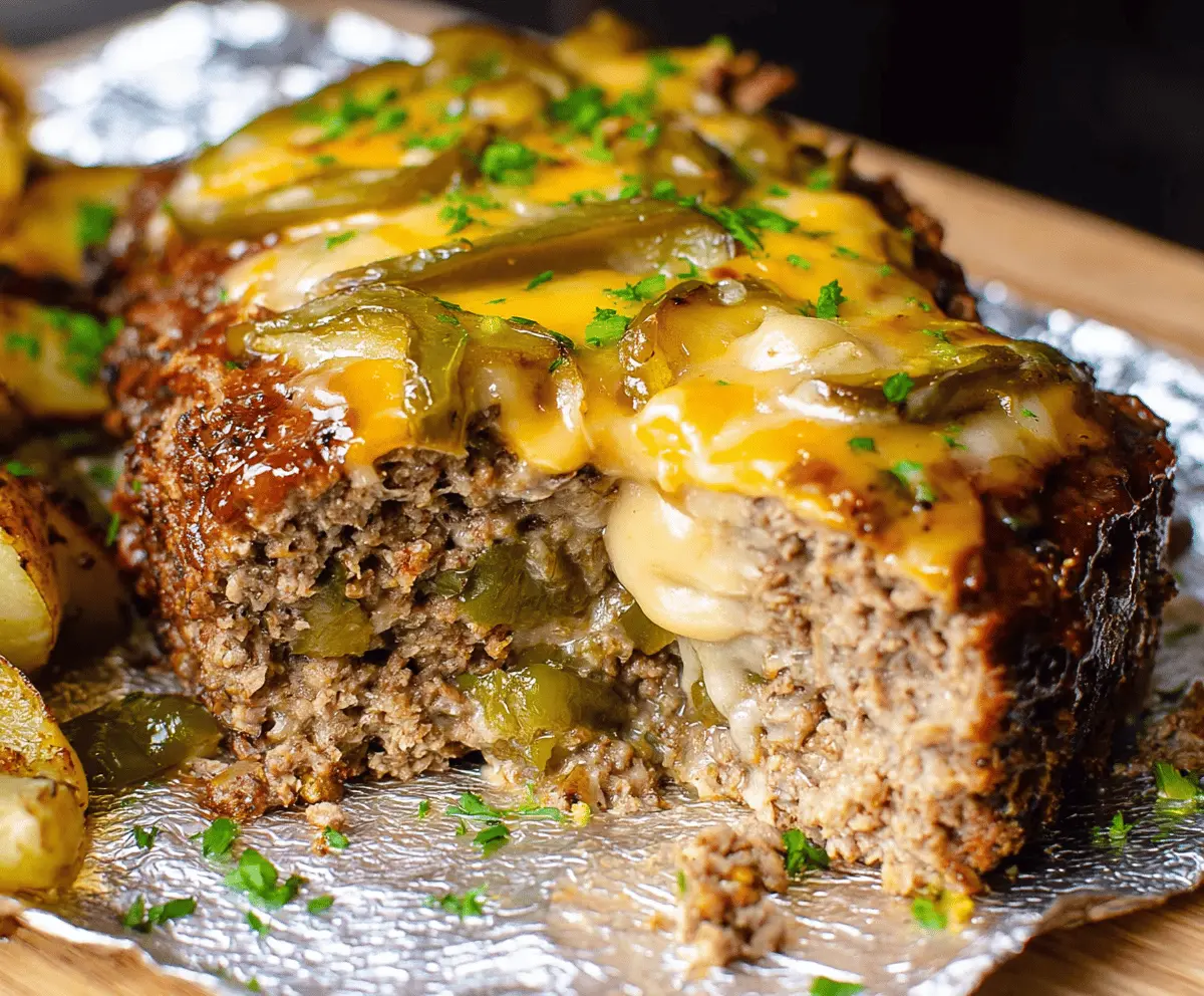 Easy Philly Cheesesteak Meatloaf Recipe