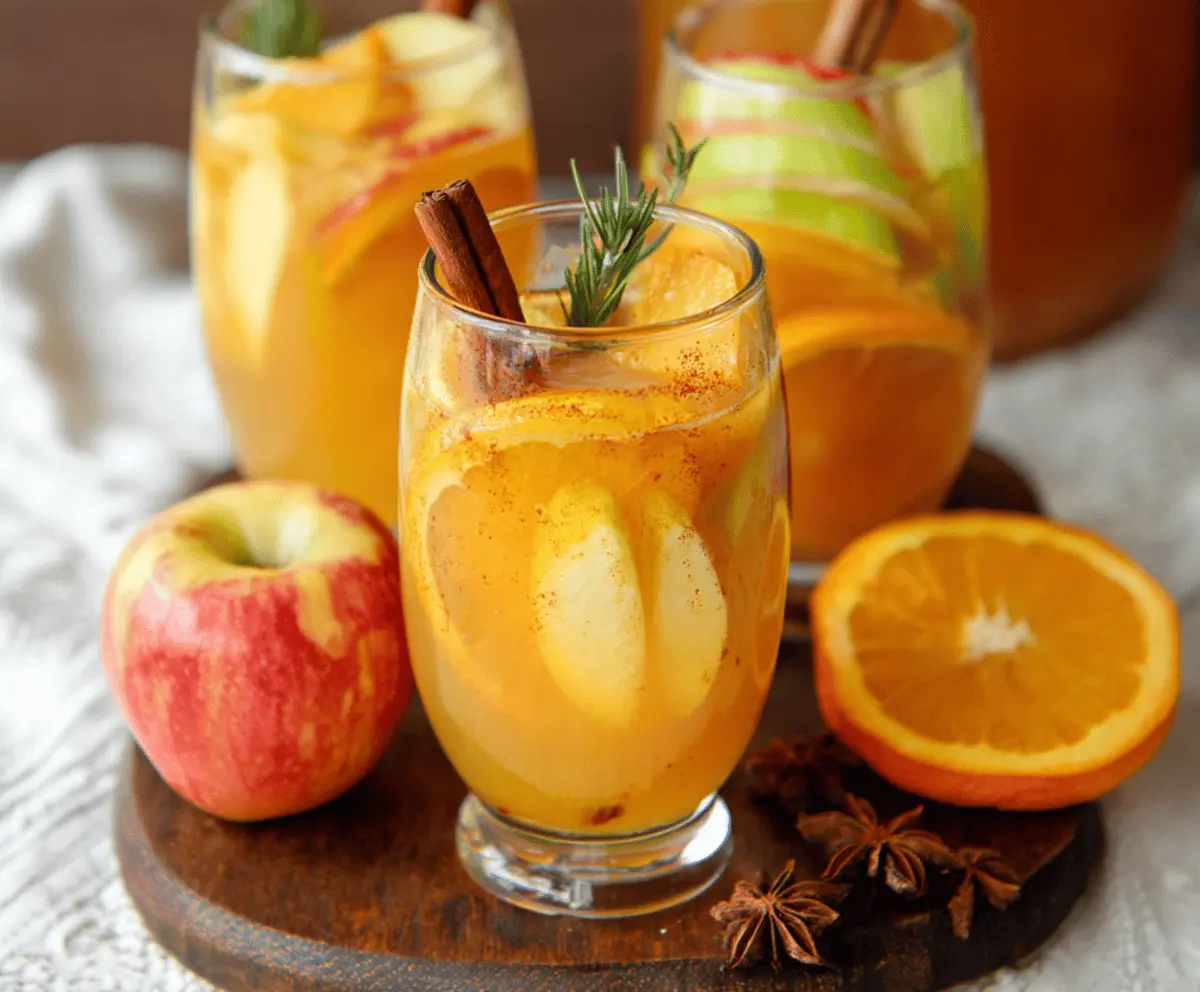 Pumpkin Spice Sangria Recipe with Fresh Citrus & Apples