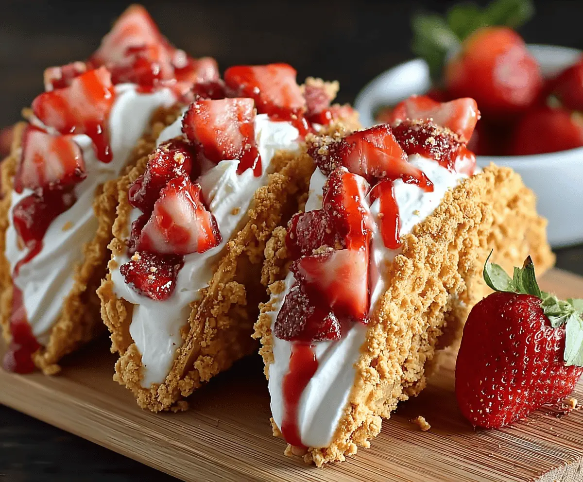Strawberry Crunch Cheesecake Tacos Recipe – Easy & Delicious Dessert