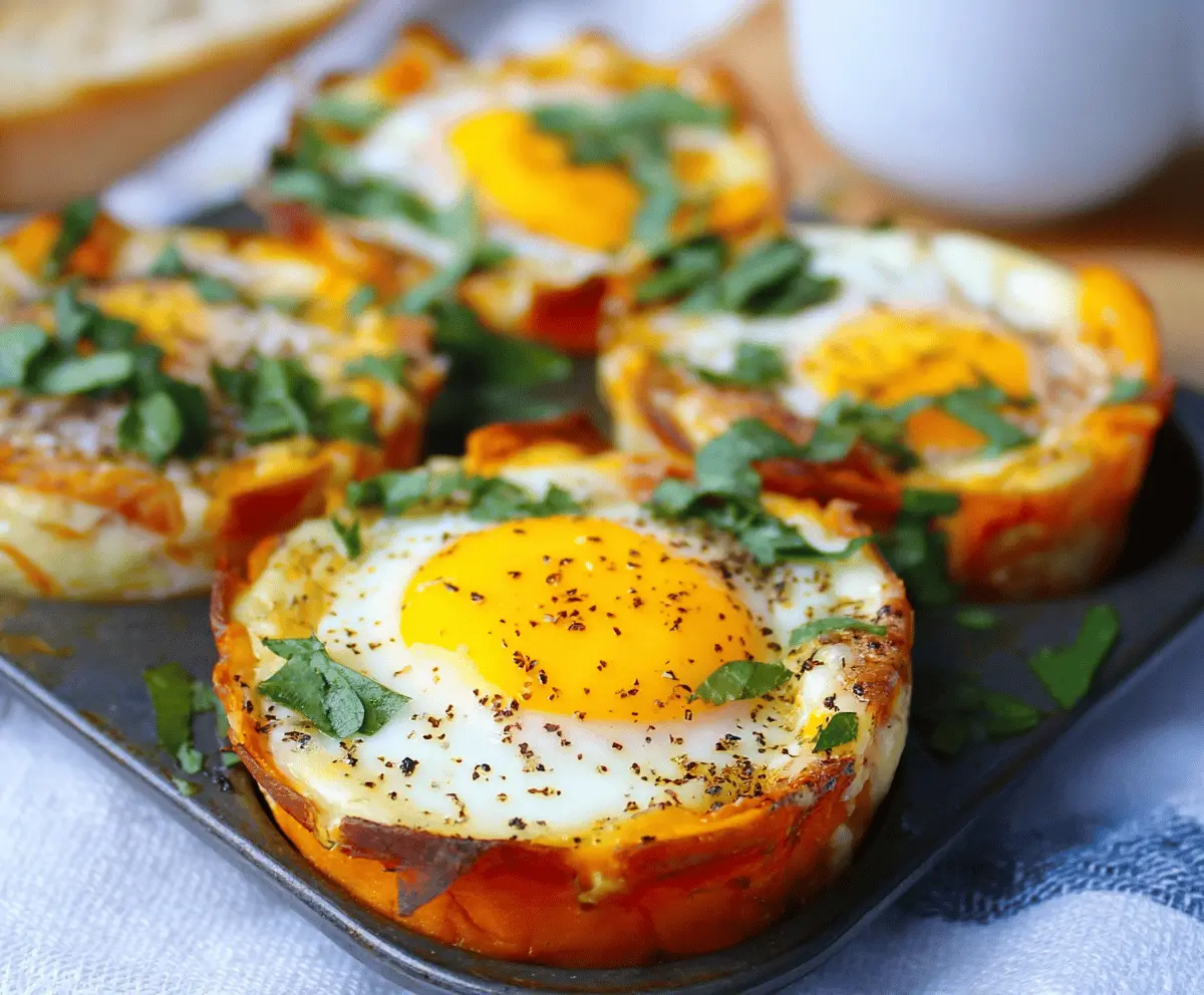 Easy Sweet Potato Baked Egg Cups