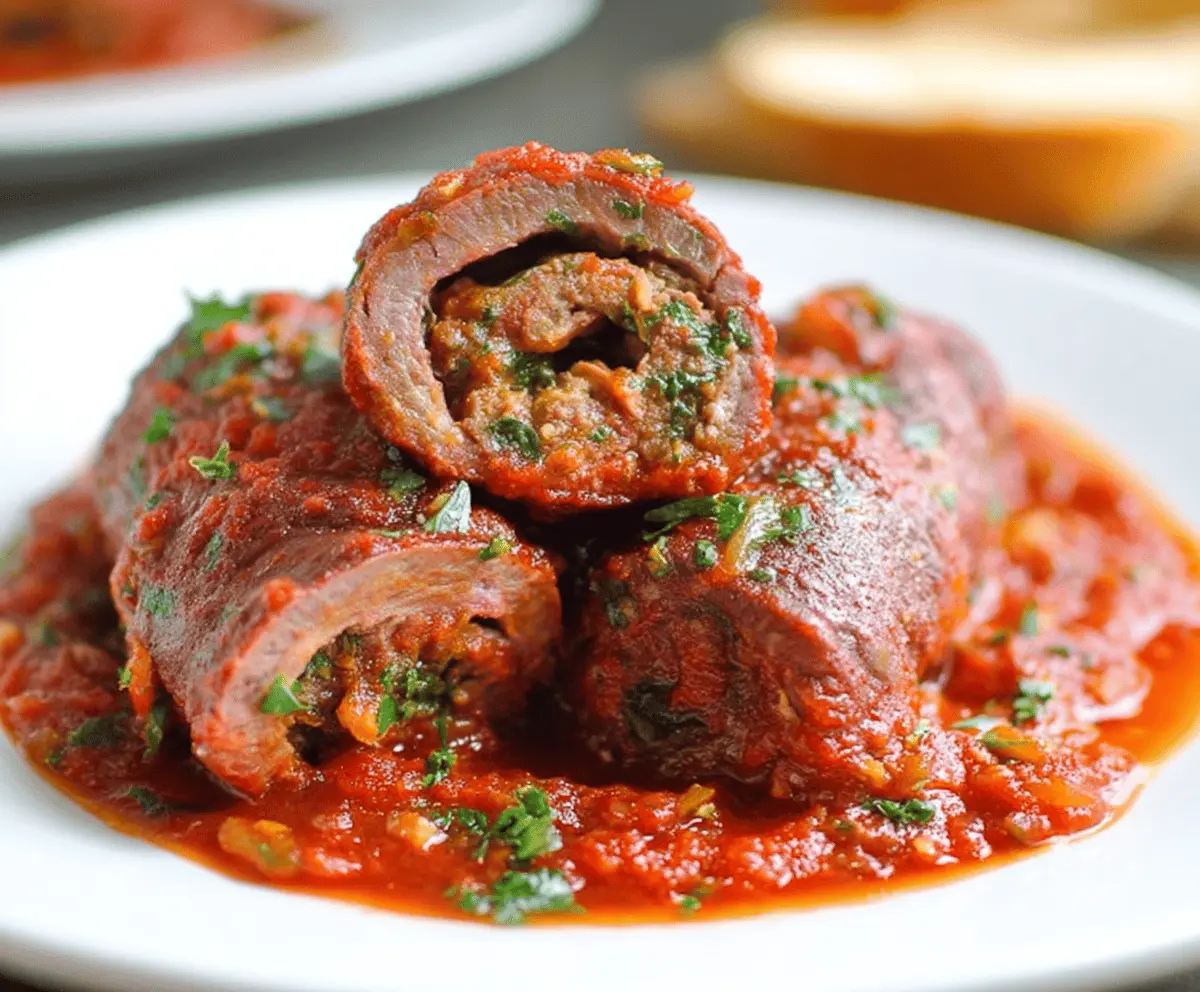 Easy Beef Braciole Recipe