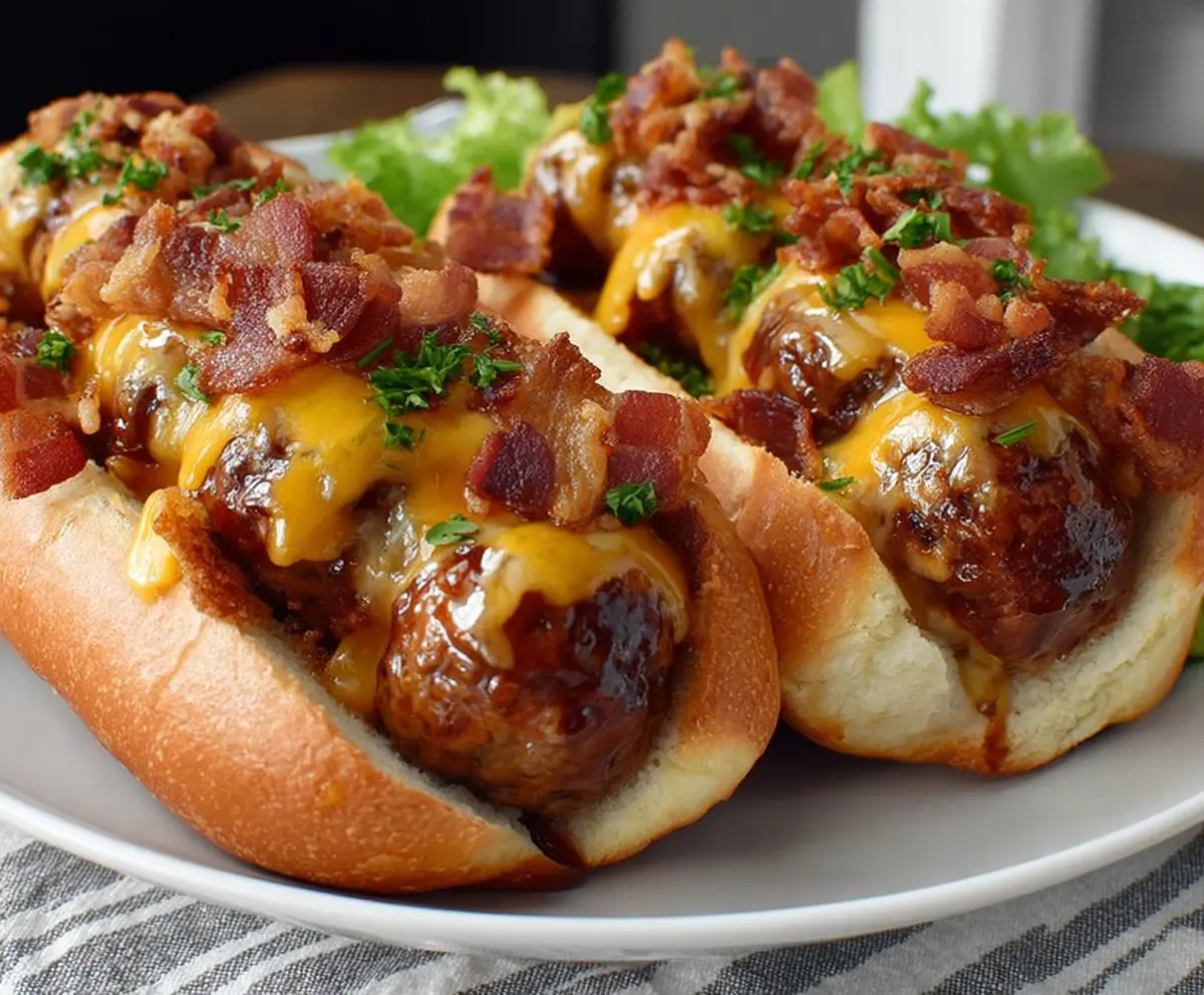 Bourbon BBQ Bacon Cheeseburger Subs