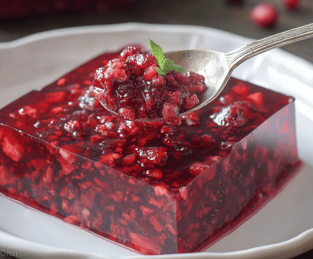 Easy Cranberry Jello Salad Recipe