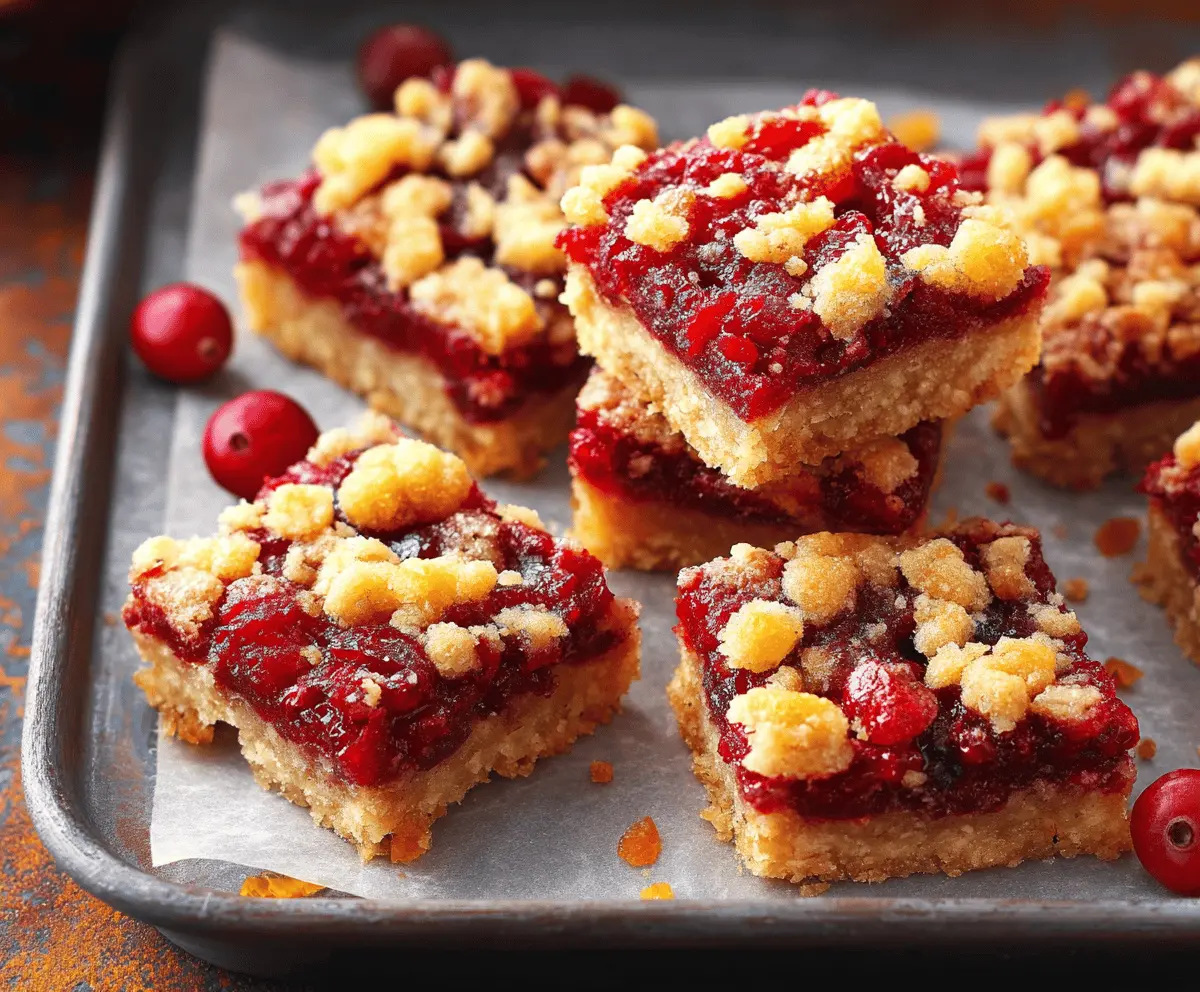 Easy Cranberry-Orange Dessert Bars